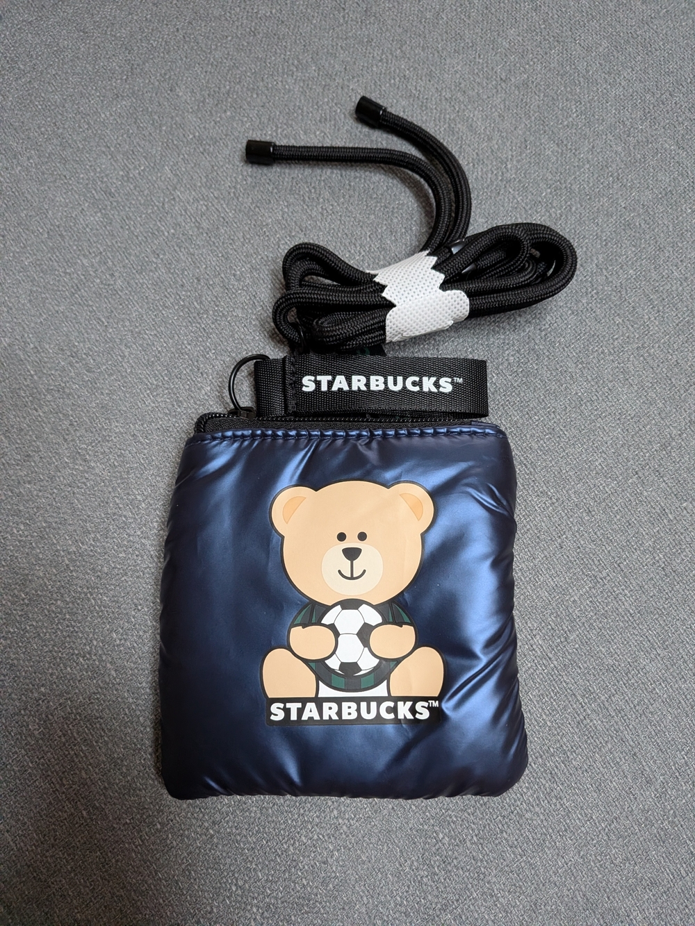 Starbucks Asia Soccer Bearista Blue Crossbody Mini Pouch BNWT